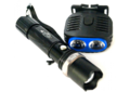 Аккумуляторный ручной фонарь + налобный фонарь H-503H